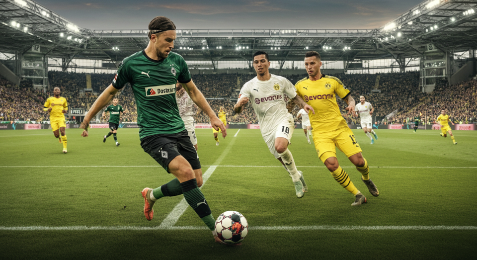 Borussia Mönchengladbach gegen Borussia Dortmund